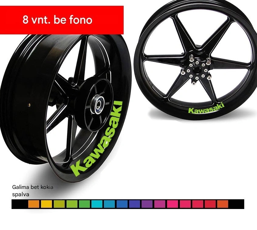 Kawasaki – motociklo lipdukų rinkinys 4vnt