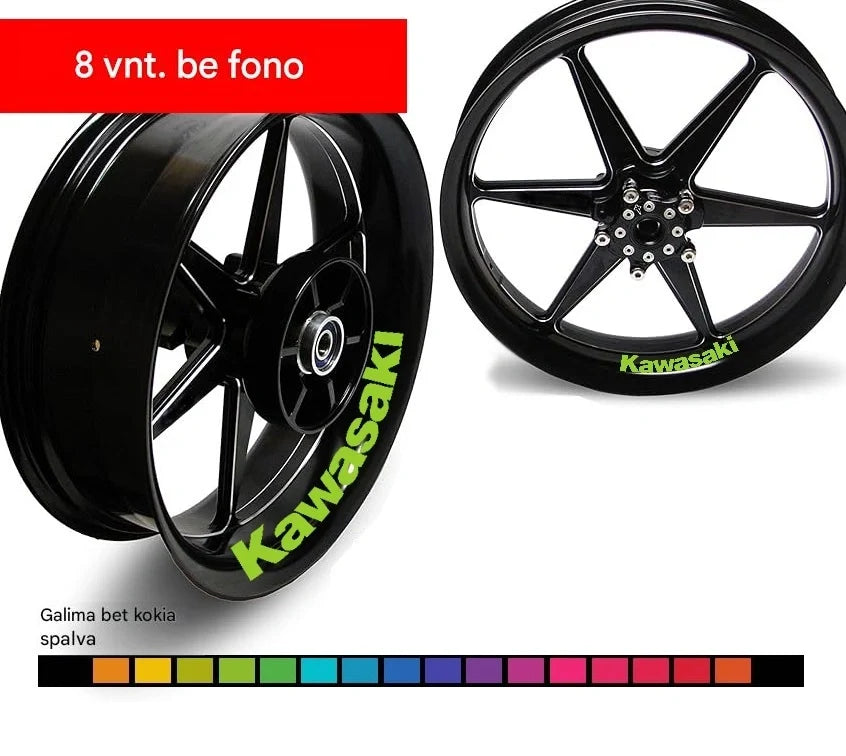Kawasaki – motociklo lipdukų rinkinys