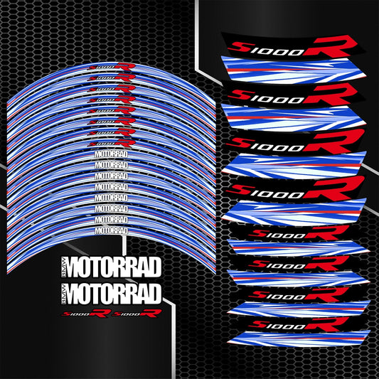 BMW S1000R M Sport Performance lipdukų rinkinys – detalus priartinimas