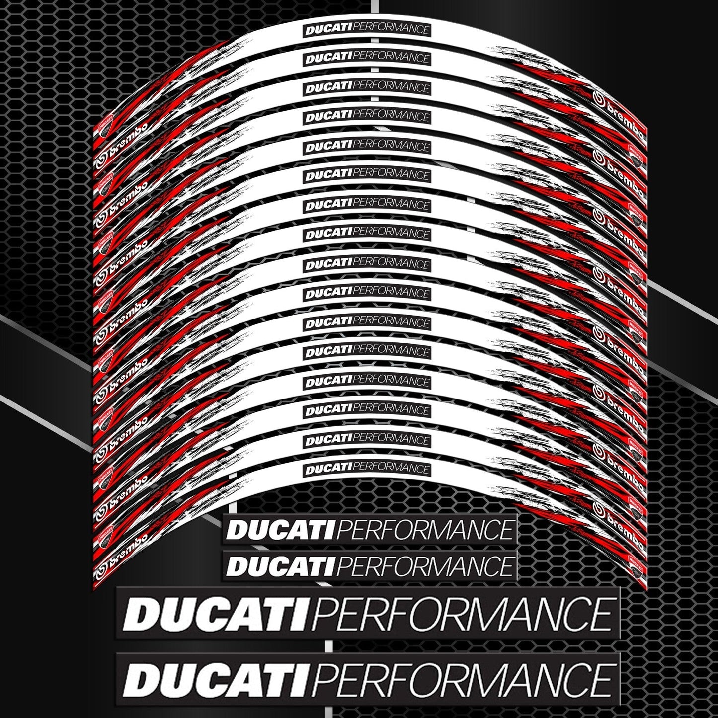 Ducati Panigale ir Diavel ratlankiai su Black Wheels lipdukais