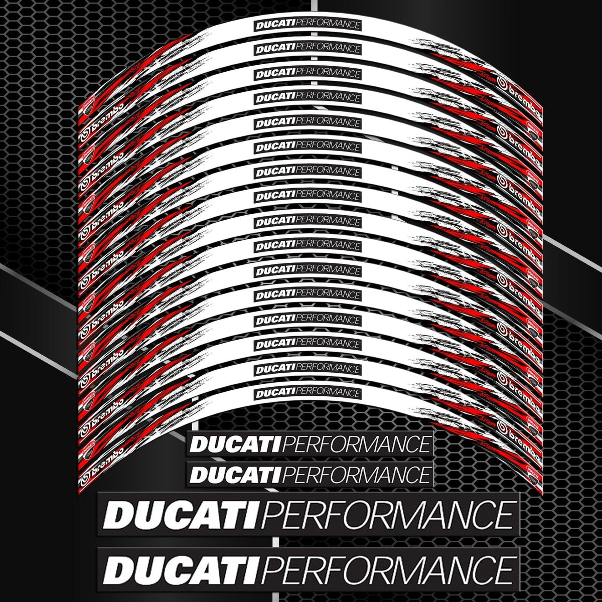 Ducati Panigale ir Diavel ratlankiai su Black Wheels lipdukais