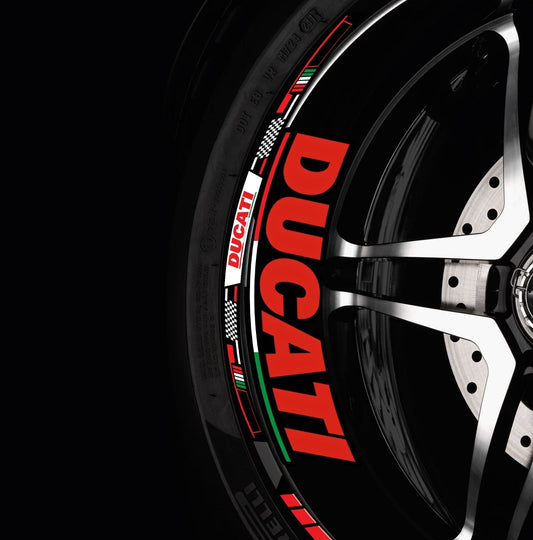 Ducati Panigale ir Diavel ratlankių lipdukai – Italy Edition dizainas