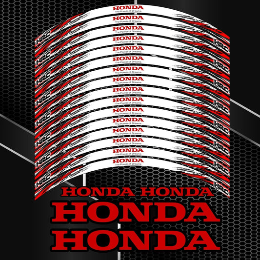 HRC juodų ratlankių lipdukų komplektas Honda Fireblade modeliui