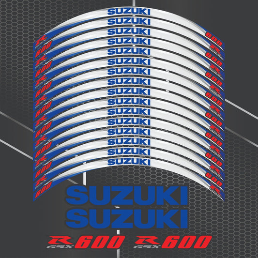 Suzuki GSX-R600 ratlankių lipdukai – sportinis Gixxer stilius