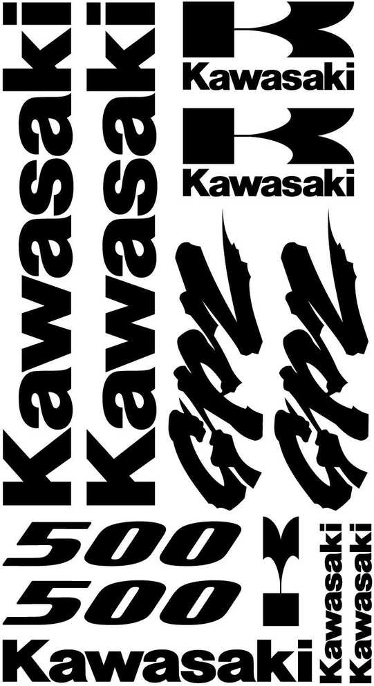 Kawasaki GPZ 500 - motociklo lipdukų rinkinys
