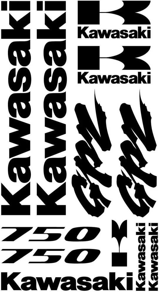 Kawasaki GPZ 750 - motociklo lipdukų rinkinys