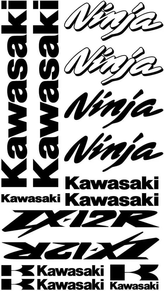 Kawasaki Ninja ZX-12R - motociklo lipdukų rinkinys