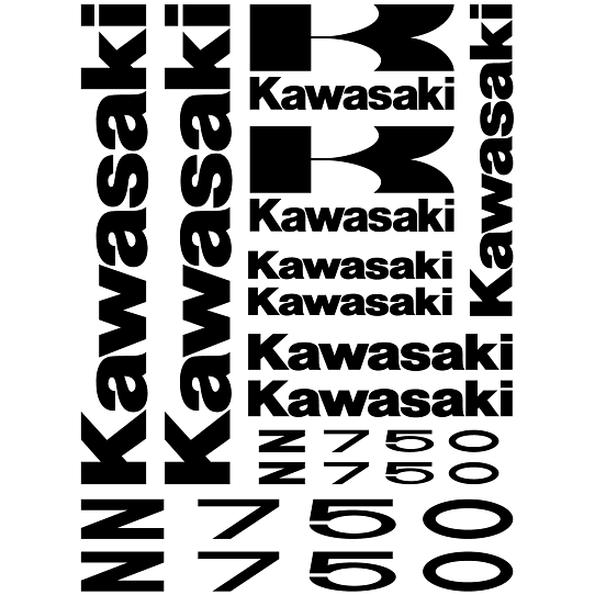 Kawasaki Z750 vinilo lipdukų rinkinys motociklui