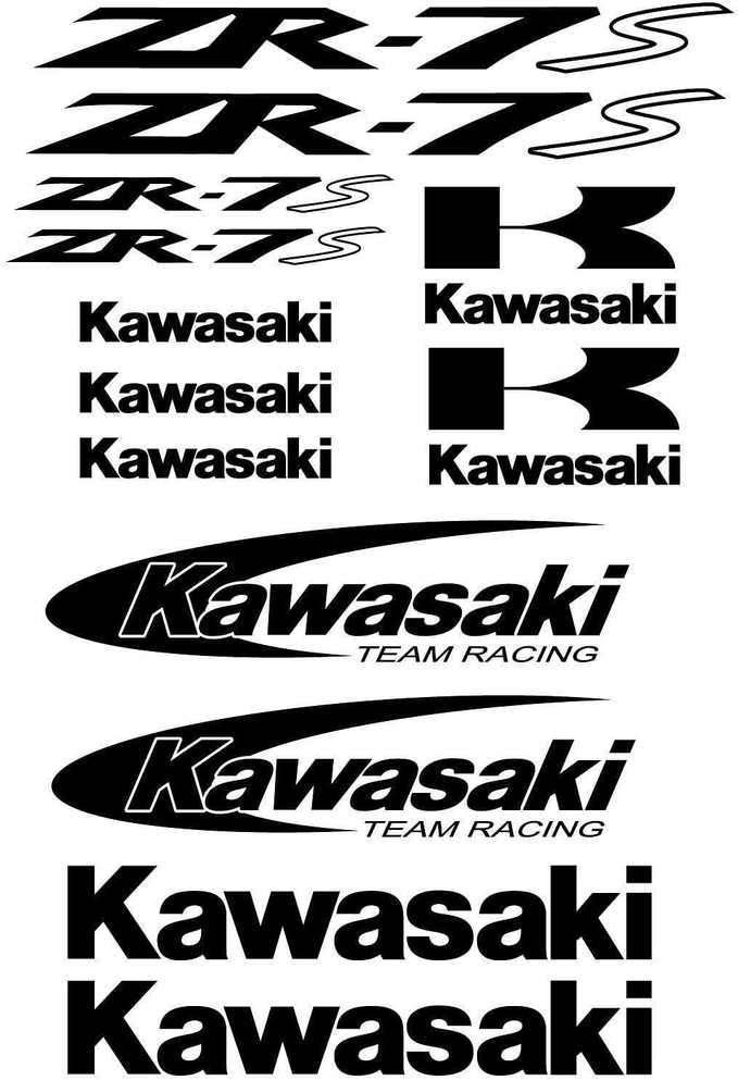 Kawasaki ZR 7S - motociklo lipdukų rinkinys