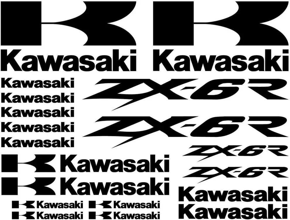 Kawasaki ZX-6R - motociklo lipdukų rinkinys