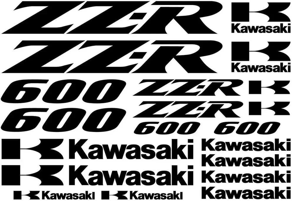 Kawasaki ZZ-R 600 - motociklo lipdukų rinkinys