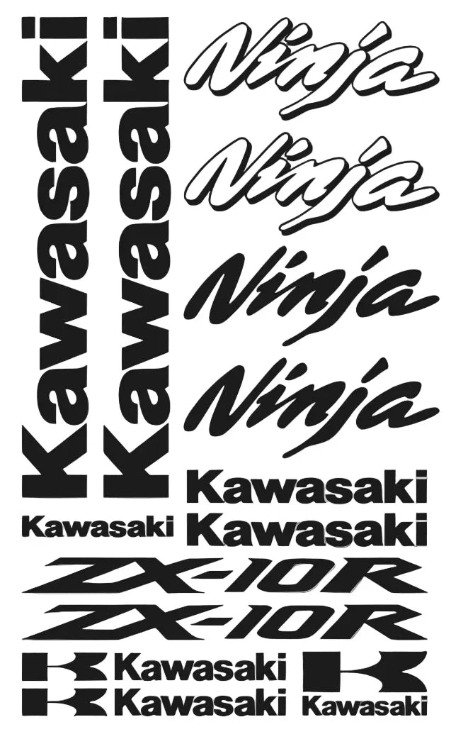 Kawasaki Ninja ZX-10R lipdukai pilkame fone