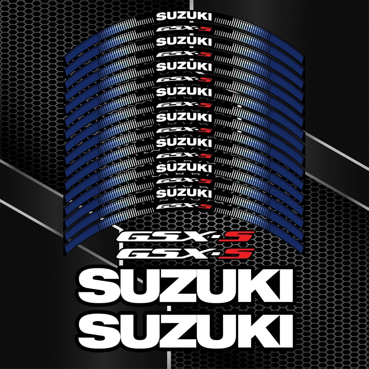 GSX-S 750 ir 1000 ratlankių lipdukų rinkinys
