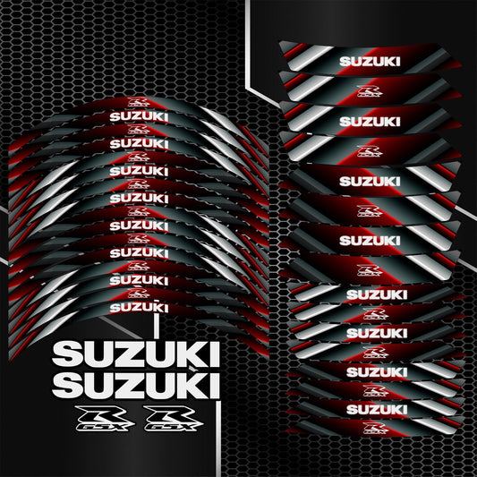 Suzuki GSX-R600, 750, 1000 ratlankių lipdukų komplektas