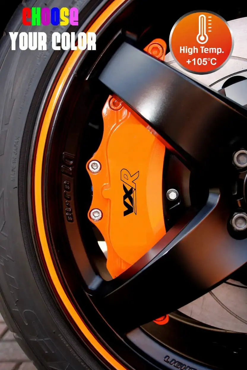 Vauxhall VXR stabdžių suportų lipdukai, raudoni, 6 vnt., pritvirtinti ant suportų