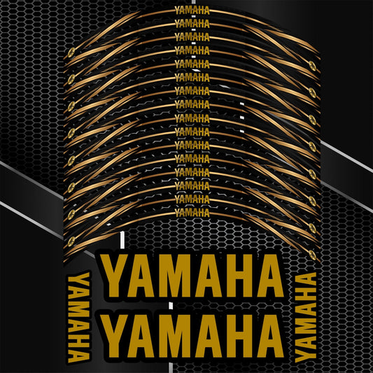 Yamaha YZF motociklo lipdukai su spalvotomis juostelėmis
