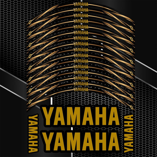 Yamaha YZF motociklo lipdukai su spalvotomis juostelėmis