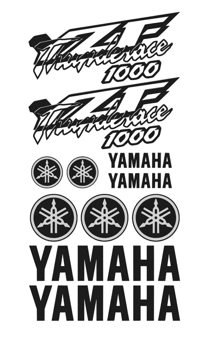 Yamaha logotipas ir tekstas