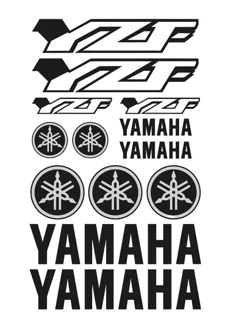 Yamaha YZF - motociklo lipdukų rinkinys