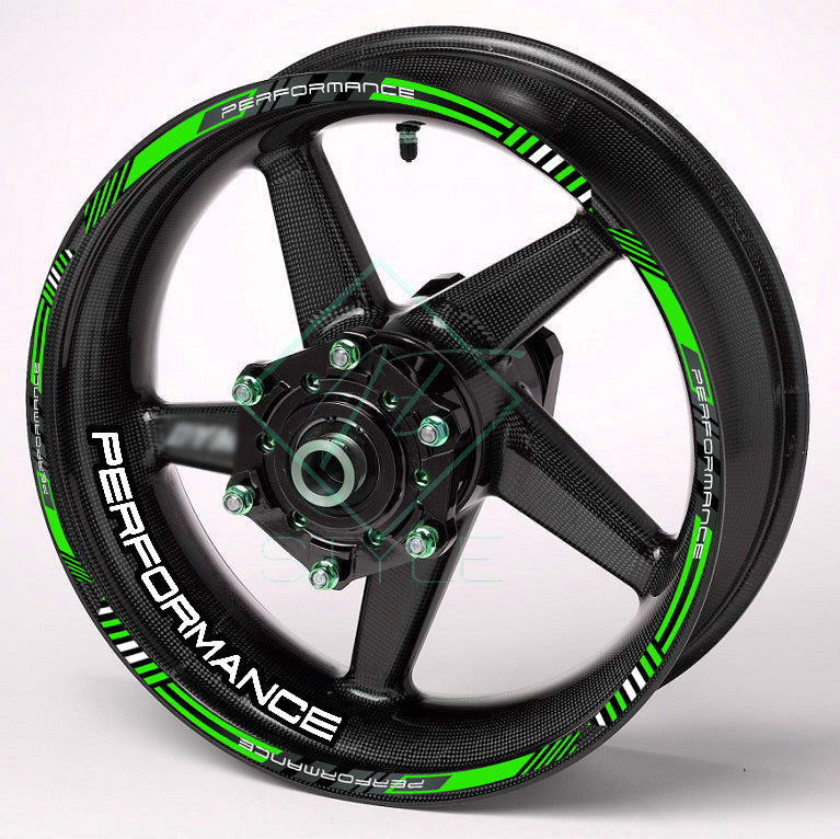 PERFORMANCE motociklo ratlankių lipdukai