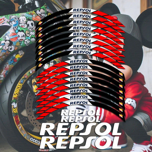 REPSOL motocross motociklo ratlankių lipdukai