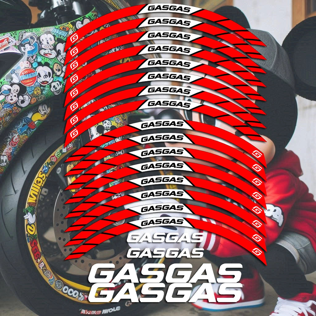 GASGAS motociklo ratlankių lipdukai