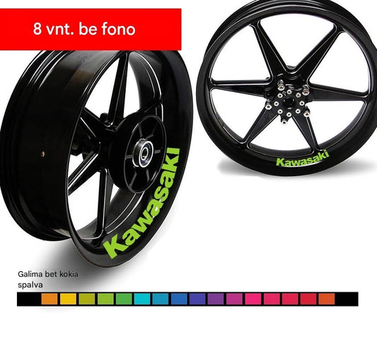 Kawasaki – motociklo lipdukų rinkinys 4vnt