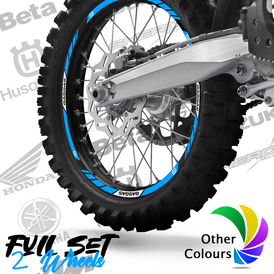 GASGAS motocross motociklo ratlankių lipdukai