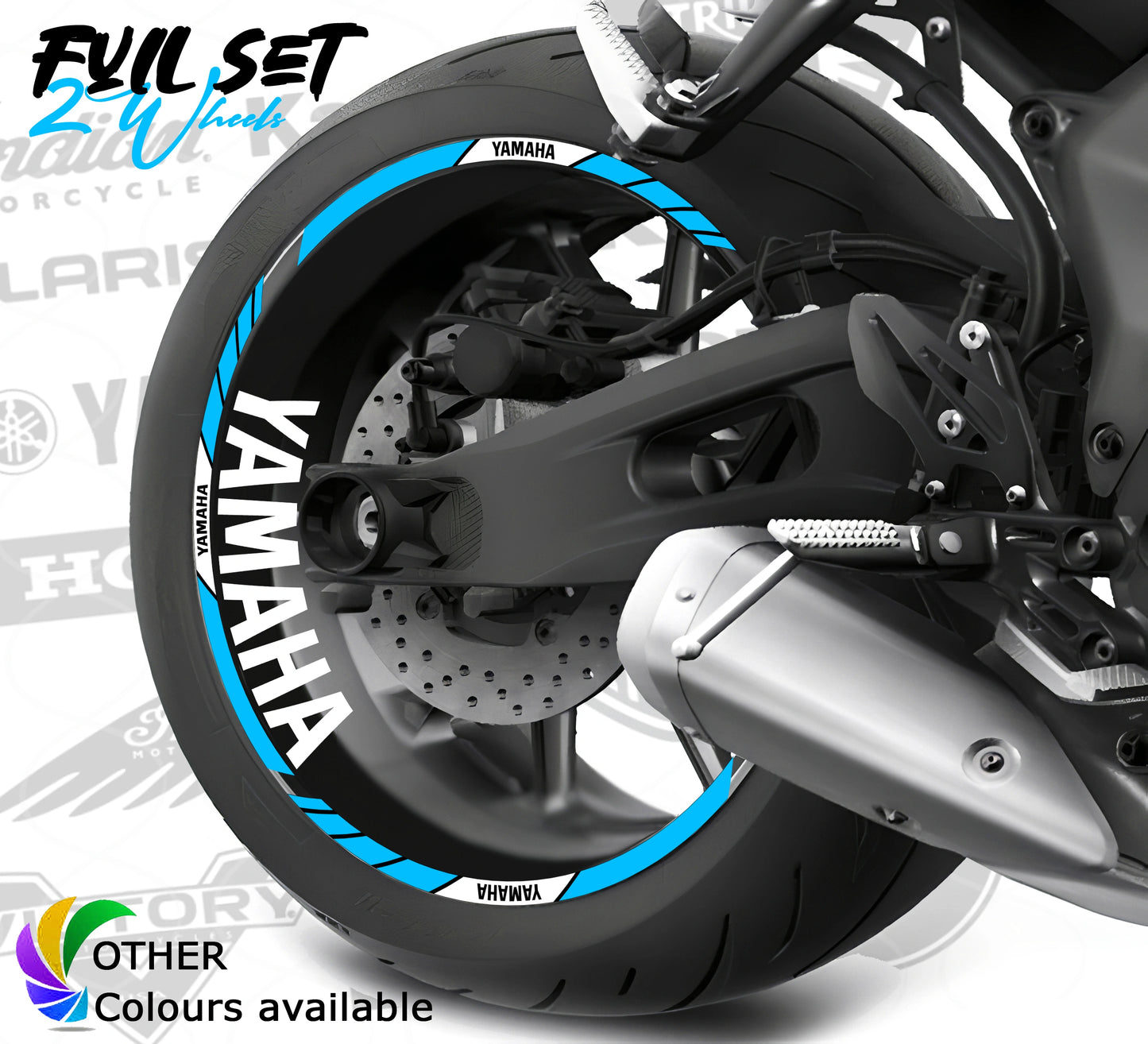 Yamaha motociklo ratlankių lipdukai