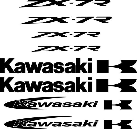 Kawasaki ZX-7R mootorratta kleebiste komplekt