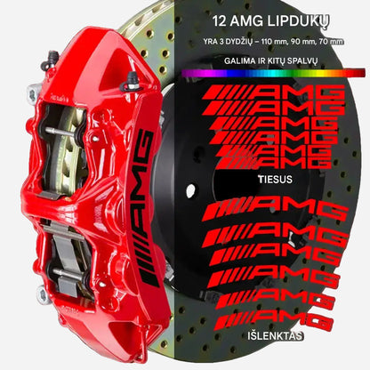 AMG stabdžių suportų lipdukai