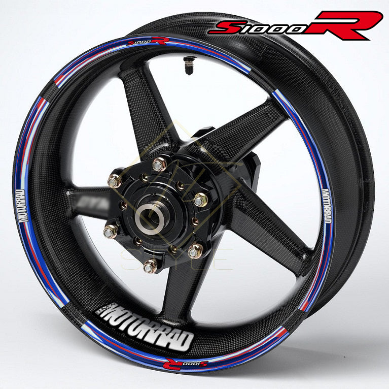 BMW S1000R ratlankių lipdukai – M Sport 20 vnt., priekinis vaizdas