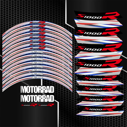 BMW S1000R pilkos spalvos ratlankių lipdukai – detalus priartinimas