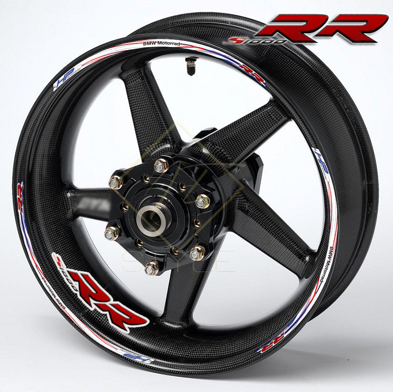 BMW S1000RR su užklijuotais HP M Sport lipdukais