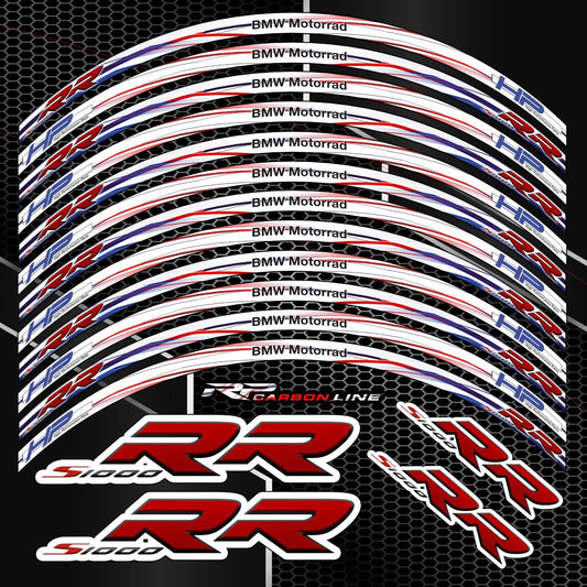 BMW S1000RR HP M Sport lipdukų detalės iš arti