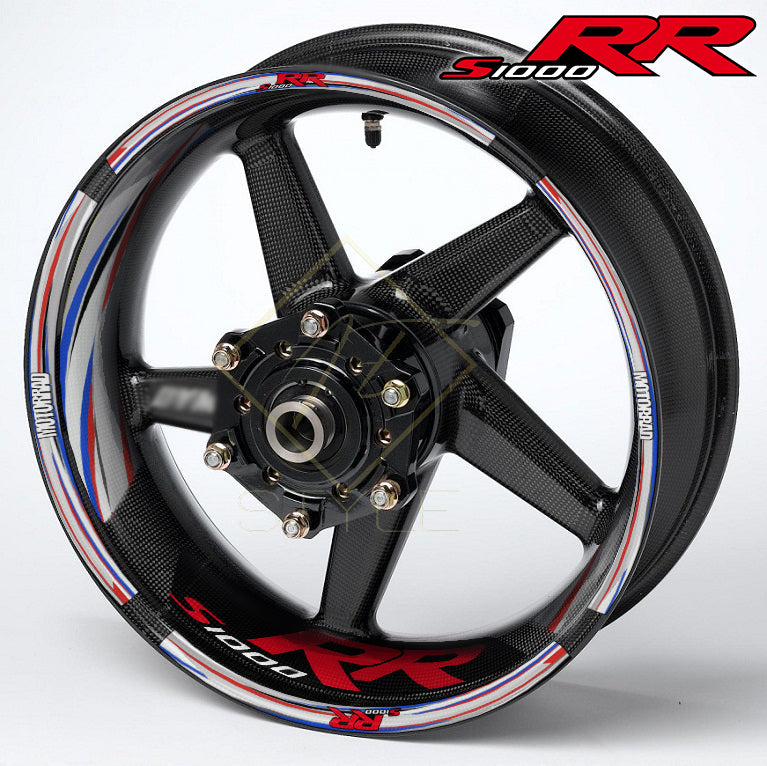 BMW S1000RR ratlankių lipdukai pilka M Sport – 36vnt pilnas komplektas