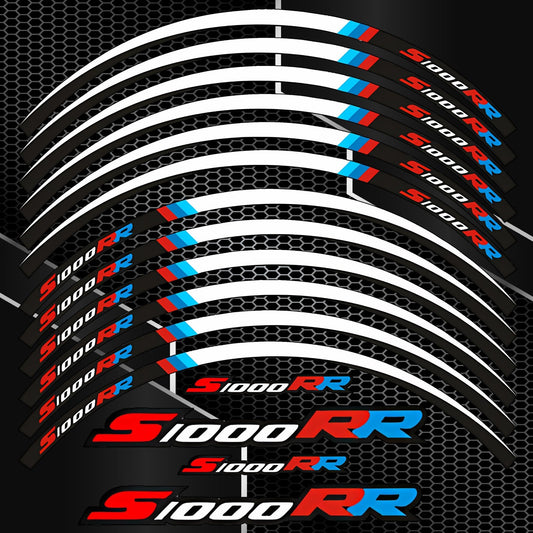 BMW S1000RR lipdukai juodiems ratlankiams su sportiniu dizainu