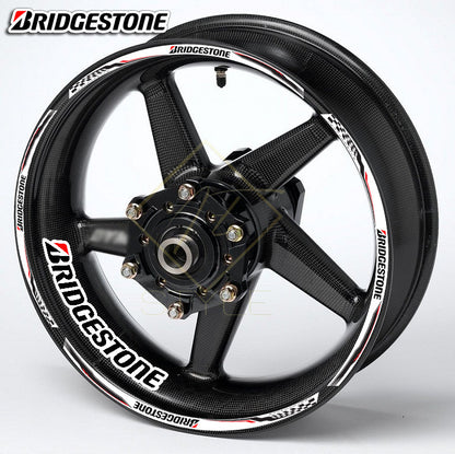 BRIDGESTONE motociklo ratlankių lipdukai – universalus 20vnt komplektas