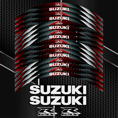 Suzuki GSX-R600, 750, 1000 ratlankių lipdukų komplektas