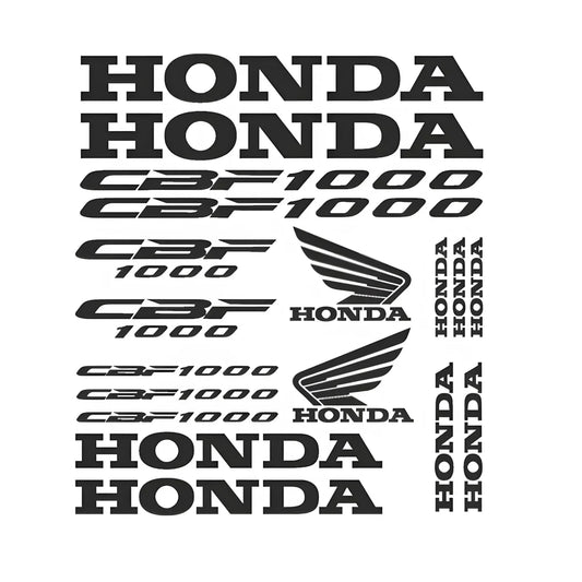 Honda logotipų ir teksto kolekcija baltame fone