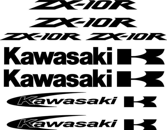 Kawasaki ZX-10R lenktynių lipdukų rinkinys - motociklo grafikos rinkinys