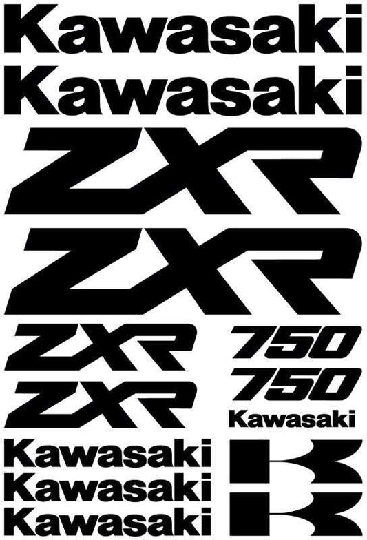 Kawasaki ZXR 750 - motociklo lipdukų rinkinys