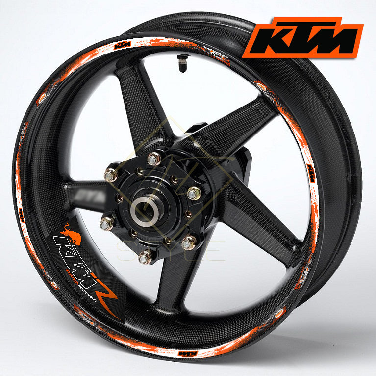 KTM Super Duke ir RC juodi ratlankių lipdukai – 20vnt komplektas