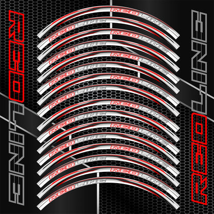 RED LINE motociklo ratlankių lipdukai
