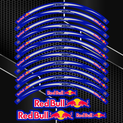 RedBull ratlankių lipduku rinkinys Yamaha ir Kawasaki motociklams