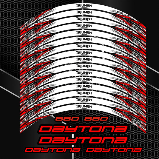 Triumph Daytona 660 motociklo kraštiniai ir vidiniai lipdukai