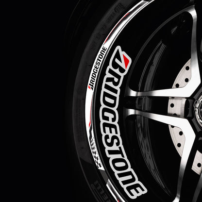 Universalūs BRIDGESTONE ratlankių lipdukai – sportiškas dizainas ir apsauga ratlankiams