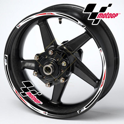 Universalūs R17 motociklo ratlankių lipdukai – 16 vnt. rinkinys juodiems ratlankiams