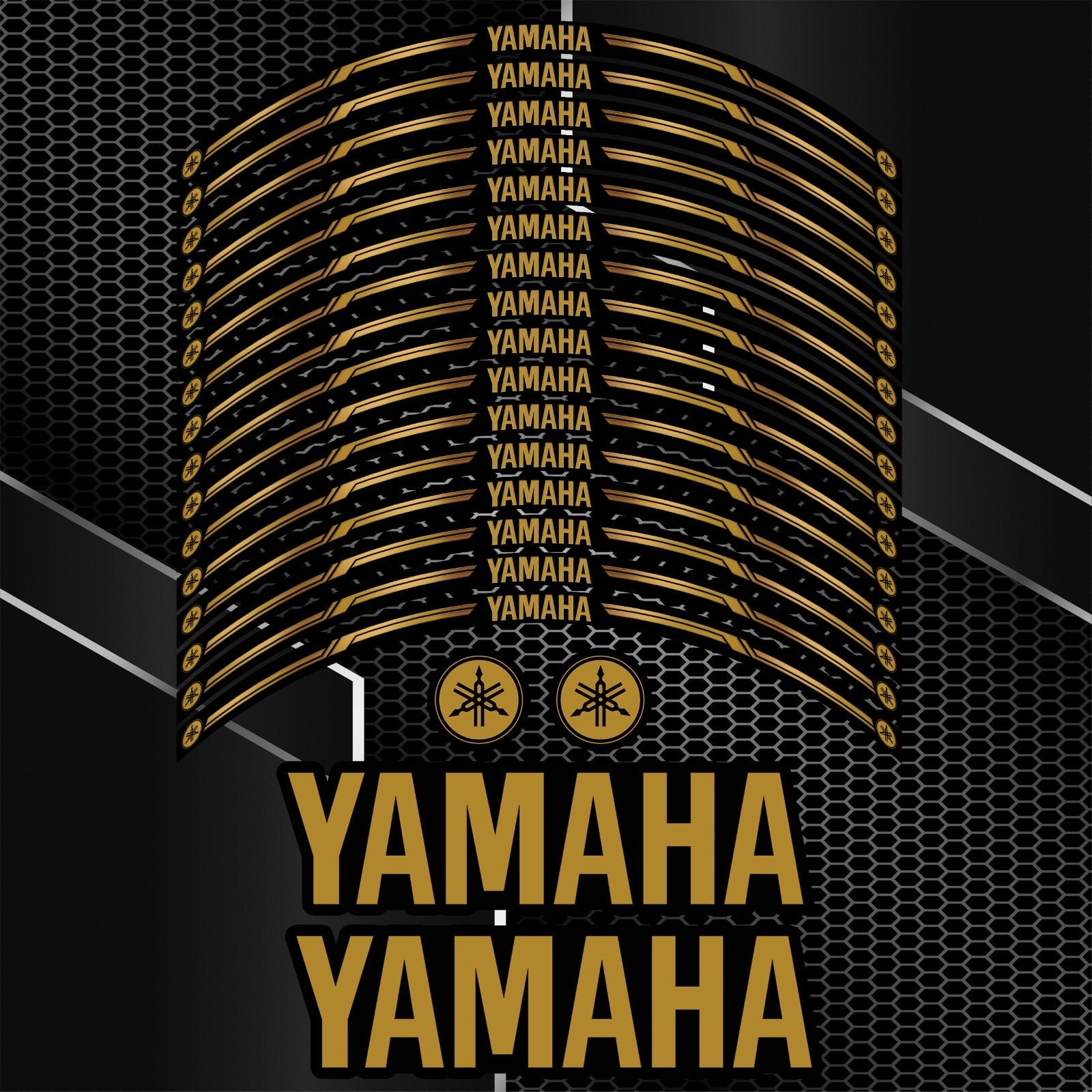 Yamaha YZF R1 R6 R7 MT ir V MAX lipdukų komplektas motociklui