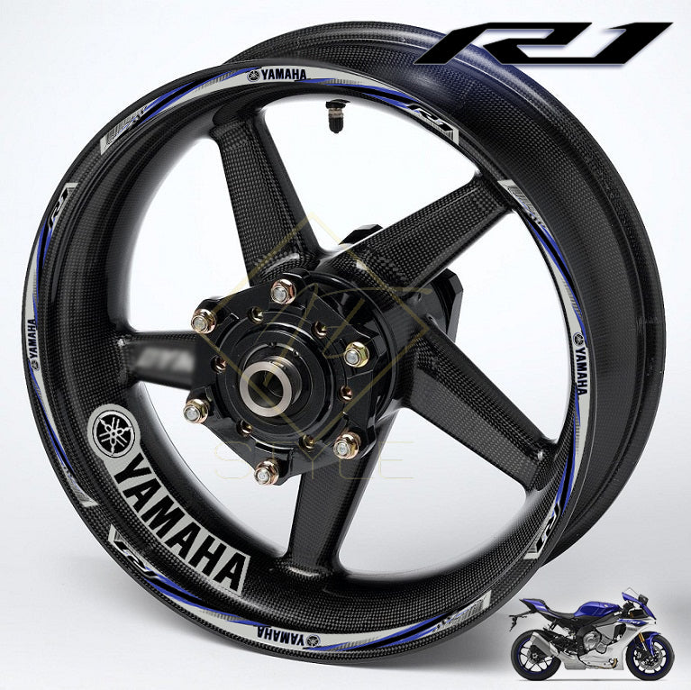 Yamaha YZF R1 ratlankių lipdukų komplektas – 22 vnt.
